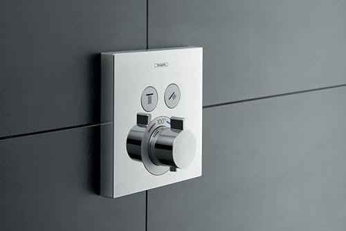 Hansgrohe صنبور دش هانسغروه شاور سيلكت الحديث مع تحكم في درجة الحرارة ومحول بالكروم، 15763001 - Image 2