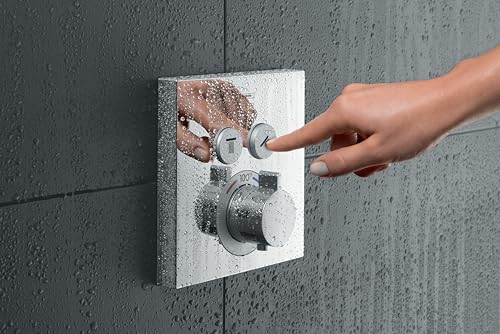 Hansgrohe صنبور دش هانسغروه شاور سيلكت الحديث مع تحكم في درجة الحرارة ومحول بالكروم، 15763001 - Image 3