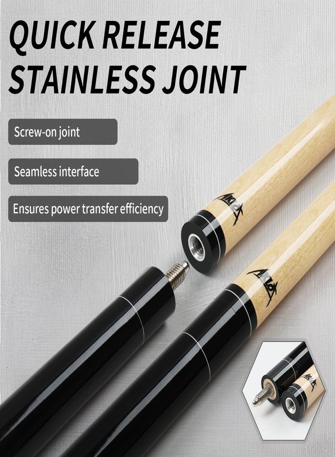 AKLOT Pool Cue Stick 58'', Canadian Maple Pro Billiard Cue &13mm Leather Tip, Anti-Slip Grip, 18/19/20/21oz Billiard Pool Stick for Adults/Beginner/Pro Player (Black with Printed Grip, 19oz) - Image 5