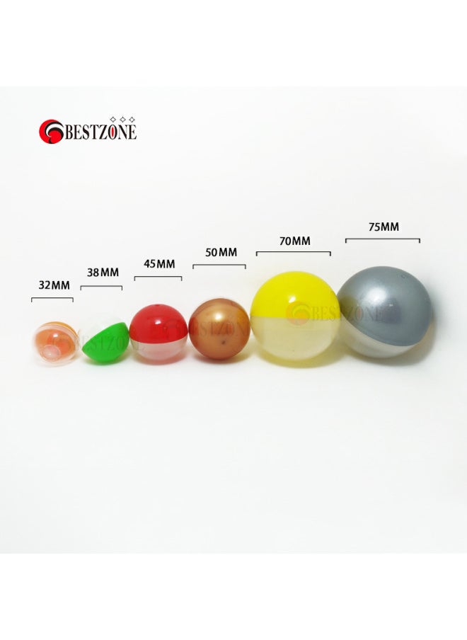 null - Gashapon Machine Gashapon Shell 32 38 45 50 60 70 7585100 Plastic Ball Empty Shell Toy Machine Gashapon Machine-Color:127mm Gashapon Translucent Half Color-Specifications:32-200mm - Image 1