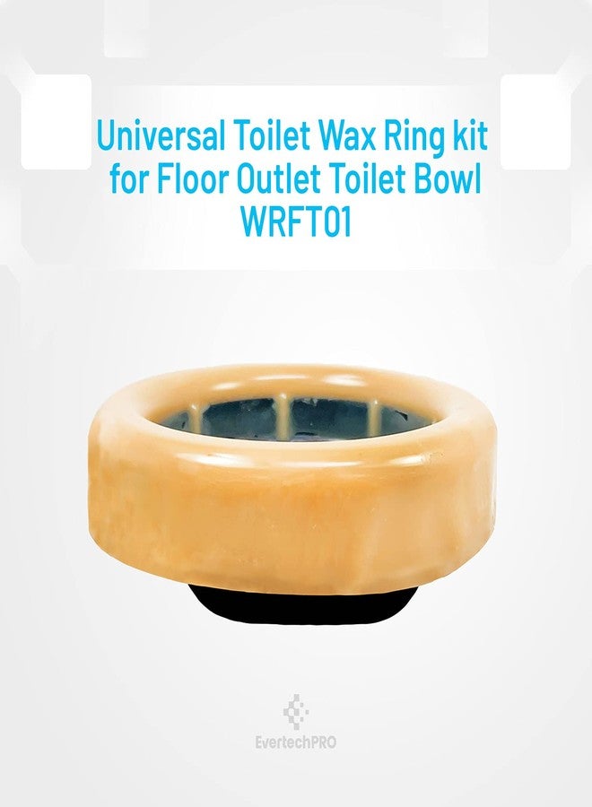 EvertechPRO Universal Extra Thick Toilet Wax Ring Replacement Kit for Floor Outlet Toilet Bowl with Black Rubber Flange Funnel Water Tight Seal Gasket Accommodates 3 Inch and 4 Inch Waste Lines - Image 4