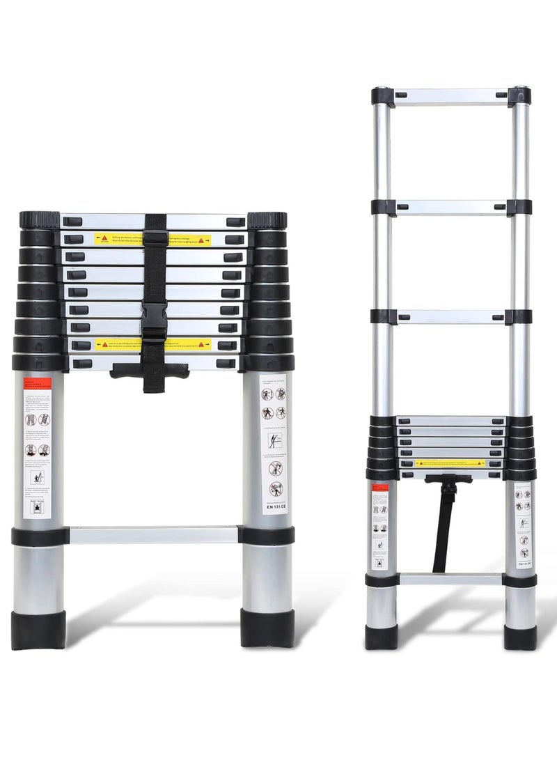 سلم تلسكوبي قابل للتمديد بطول 12 قدم ، سلم تلسكوبي كبير قابل للطي - Image 1