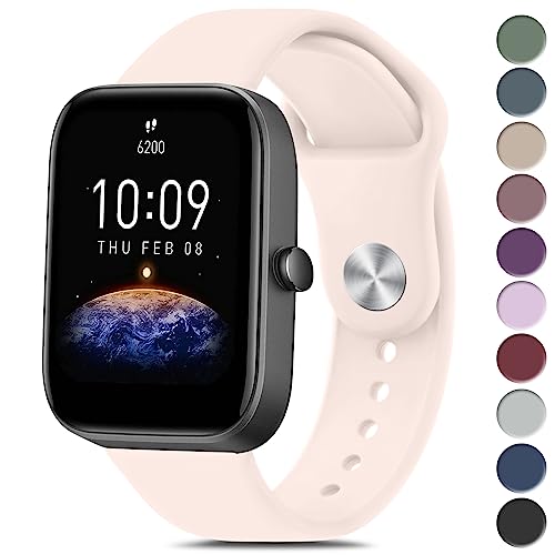Vanjua Silicone Bands for Amazfit GTR mini Band Amazfit GTS 4 GTS 4 Mini GTS 3 GTS 2 GTS 2e GTS 2 mini GTS 20mm Quick Release Soft Sport Replacement Watch Strap for Amazfit Bip 3 Bip 3 - Image 1