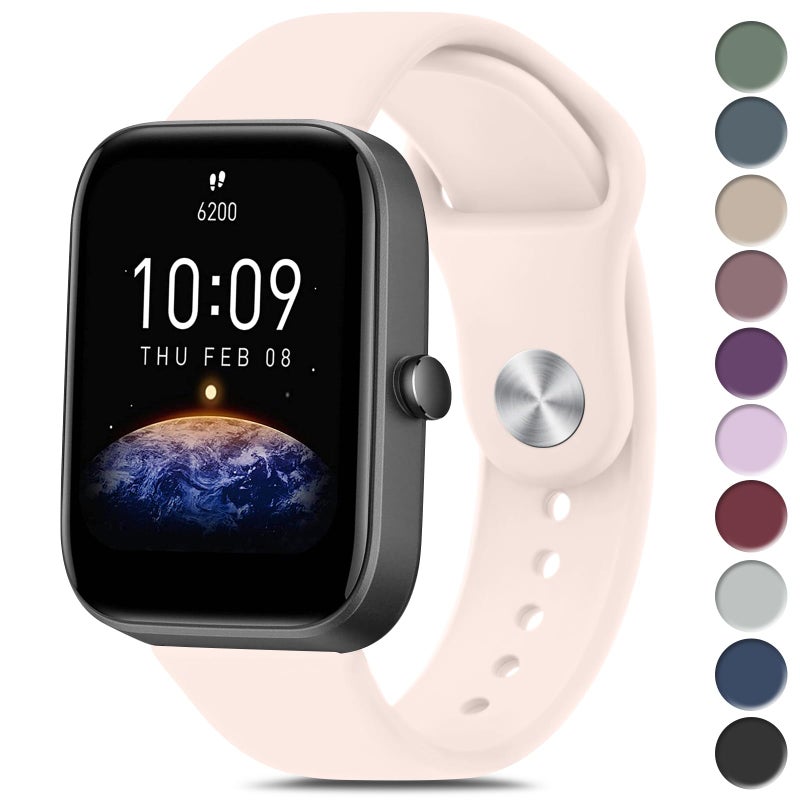 Vanjua Silicone Bands for Amazfit GTR mini Band Amazfit GTS 4 GTS 4 Mini GTS 3 GTS 2 GTS 2e GTS 2 mini GTS 20mm Quick Release Soft Sport Replacement Watch Strap for Amazfit Bip 3 Bip 3 - Image 3