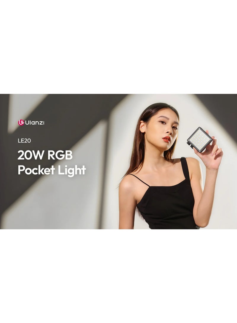 Ulanzi LE20 20W Pocket RGB Video Light - Image 3