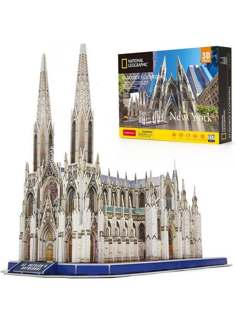 3D Puzzles For Adults National Geographic St. Patrick Cathedral Model Kits New York Architecture Puzzles For Adults Desk Building Puzzles For Kids Ages 810 With Booklet 117 Pieces
