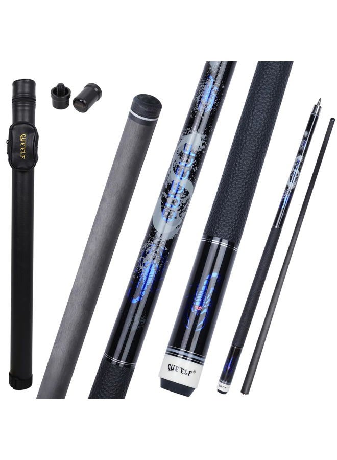 CUEELF Carbon Fiber Pool Cue Stick Leather Wrap Professional Low Deflection Billiard Cue Stick 12.5mm Carbon Fiber Technology Pool Cue - Image 1