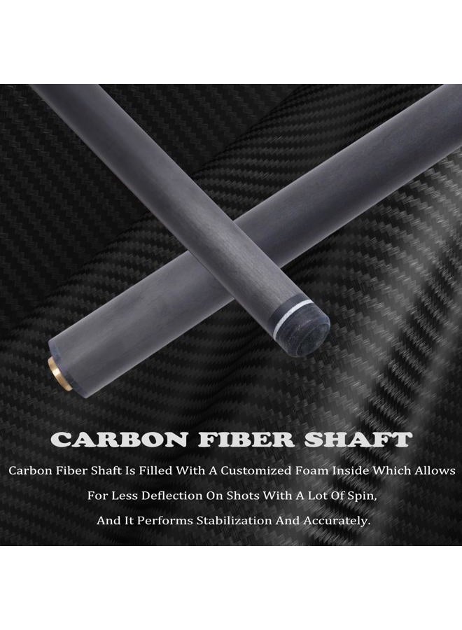 CUEELF Carbon Fiber Pool Cue Stick Leather Wrap Professional Low Deflection Billiard Cue Stick 12.5mm Carbon Fiber Technology Pool Cue - Image 2