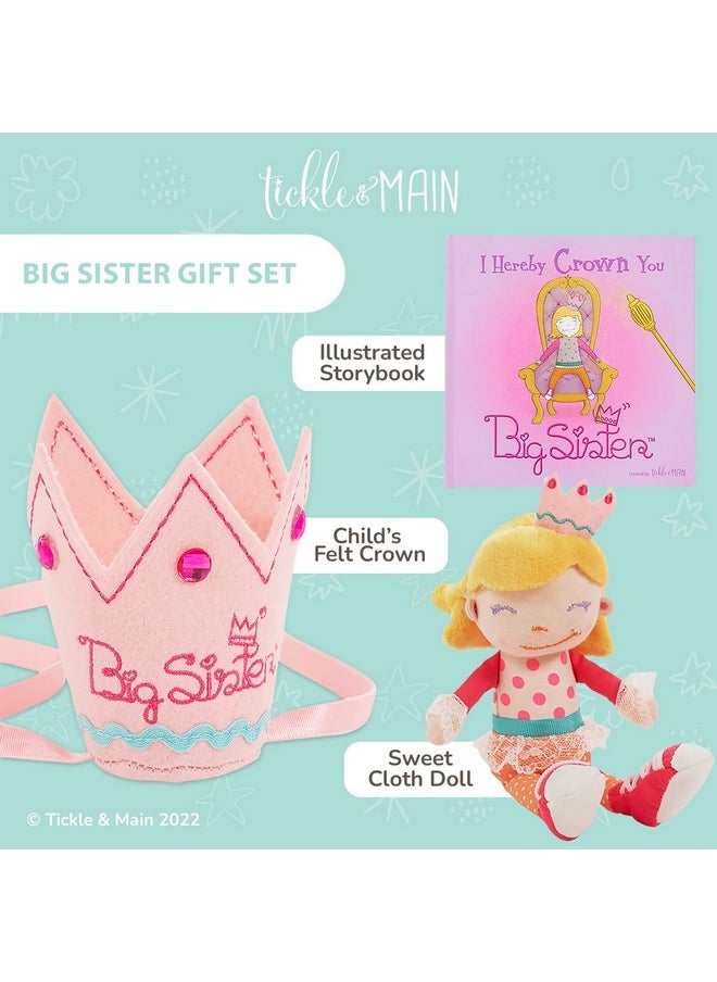 Tickle & Main Tickle & Main 3 Pcs Big Sister Gifts for Girls, Includes I Hereby Crown You Big Sister Book, Soft Cloth Doll, and Child Size Crown for Announcing a New Sibling, Educational and Engaging  - Image 2