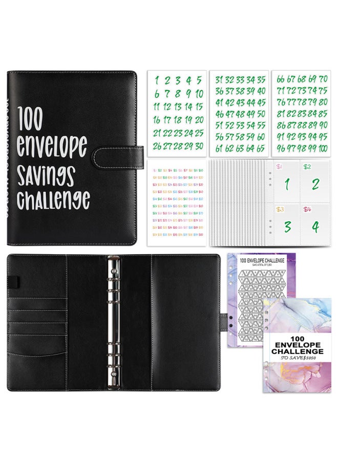 HONGYANG Envelope Challenge Binder Couple's 100-day Challenge Saving Savings Hand Account Notebook - Image 1