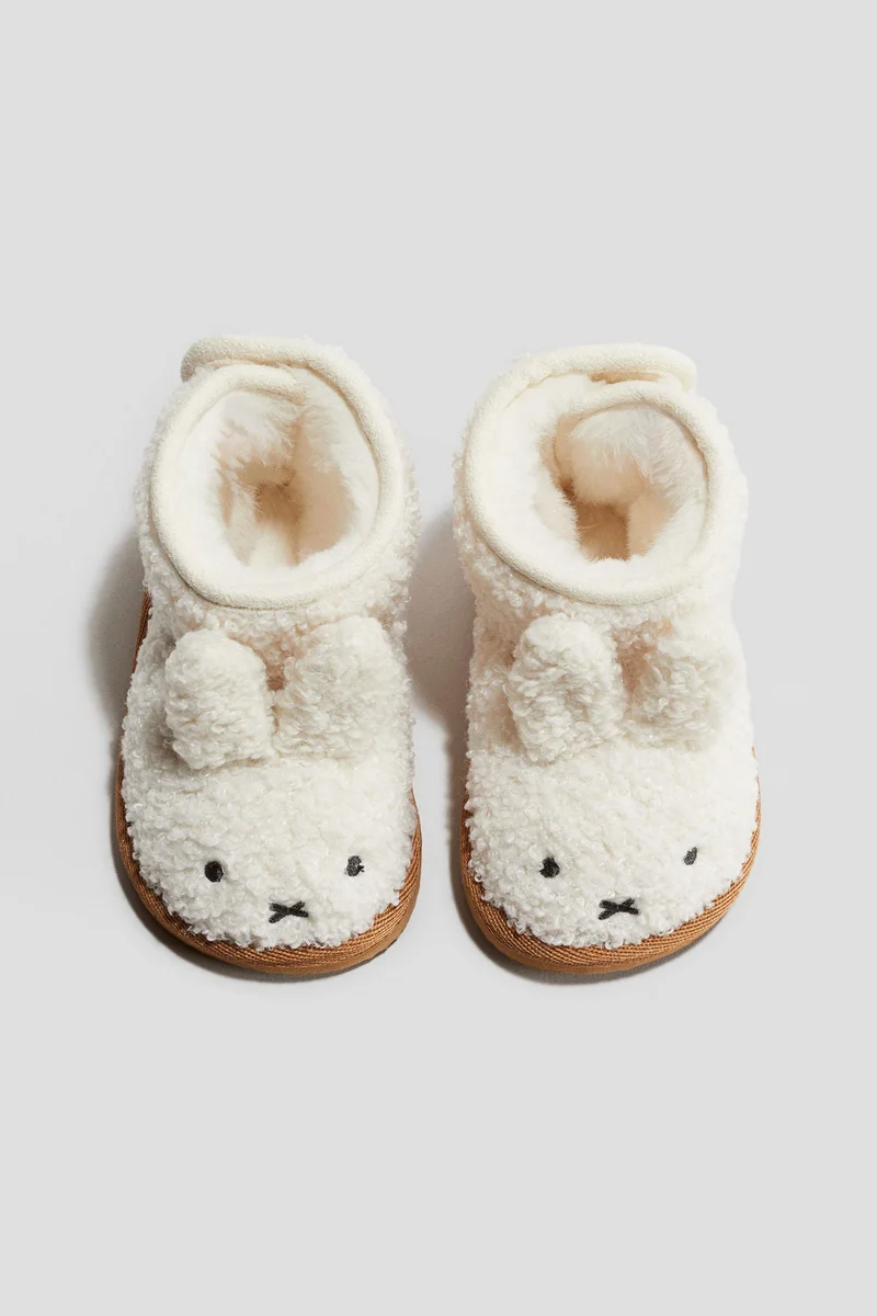 H&M Appliquéd teddy boots