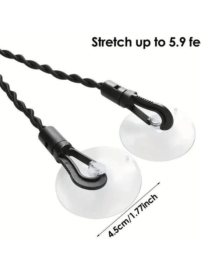 المنشر الأبيض المحمول القابل للسحب مع خطاطيف وأكواب شفط لغسيل الملابس أثناء السفر - Image 3