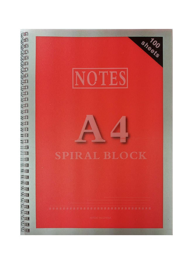 NIBEMINENT Notebook With 200 Pages Red