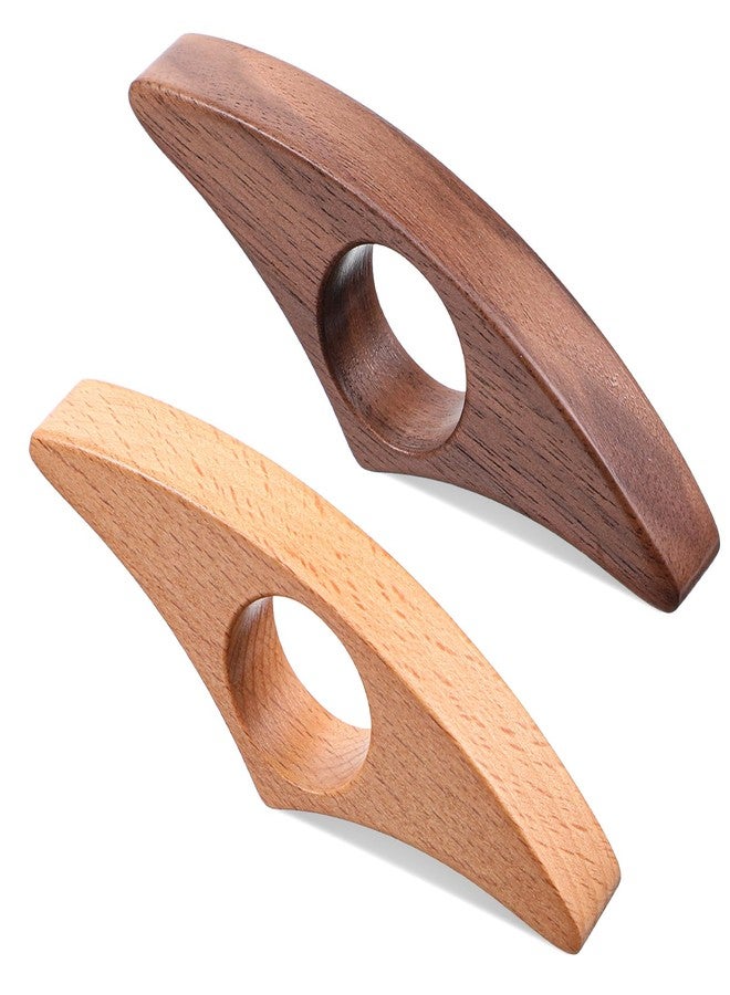 Alrhso Wooden Thumb Book Page Holder 2 Pcs Black Walnut Beech Thumb Books Holder One Hand Book Opener Wood Bookmark for Books Lovers, Readers, Bookworms Gifts - Image 1