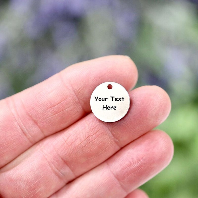 5 Pcs Custom Silvery Metal Tags Laser Engraved Text Or Logos For Clothing Hats Caps Bags Handmade Jewelry And Stores Font 9 - Image 5