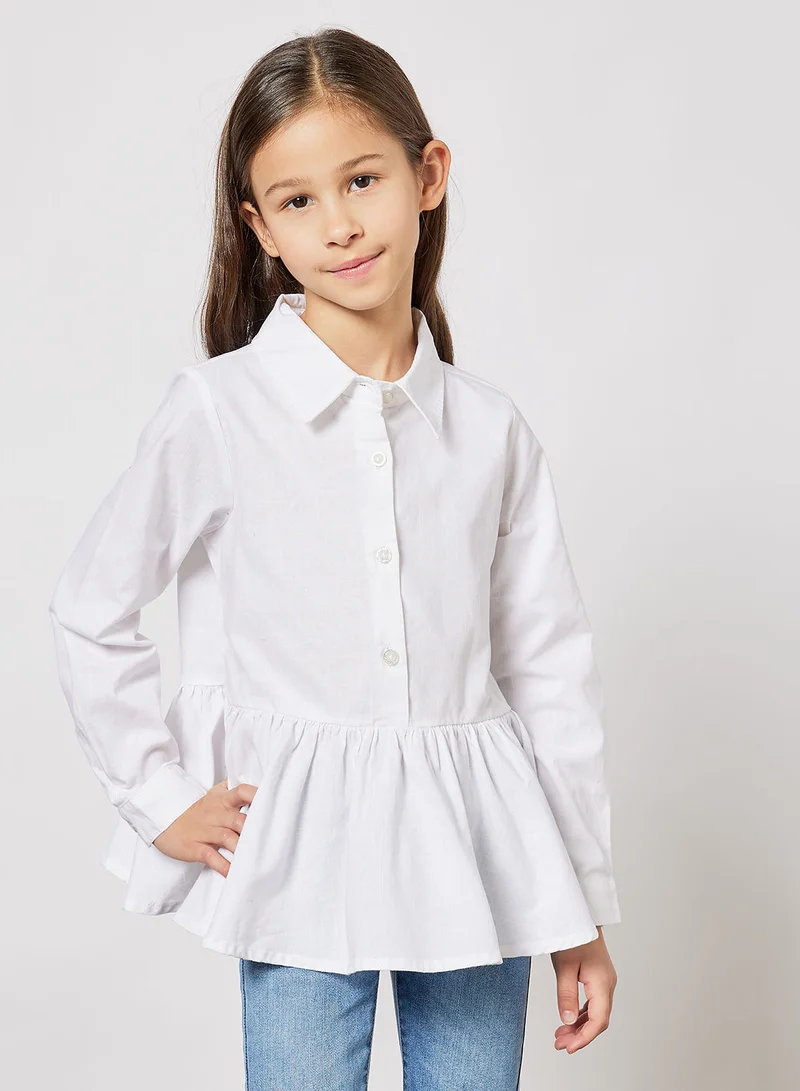 نوتيناتي Kids Shirt and Denim Corset Set