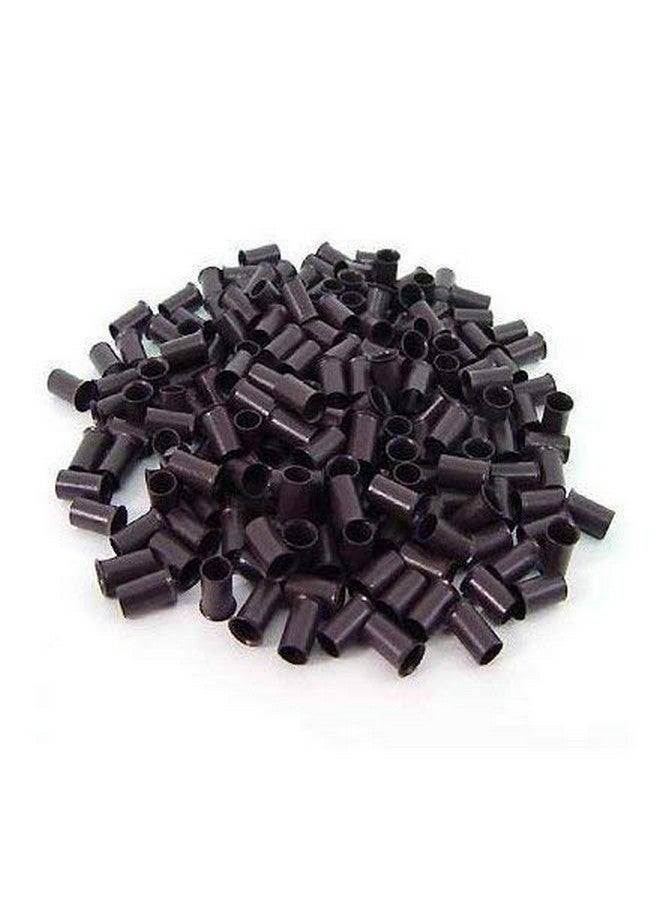 Hair Extension Accessories 200 Pcs 3.5 Mm Dark Brown Color Copper Tubes Beads Locks Micro Rings For I Tipped Human Hair Extensions  - Image 3