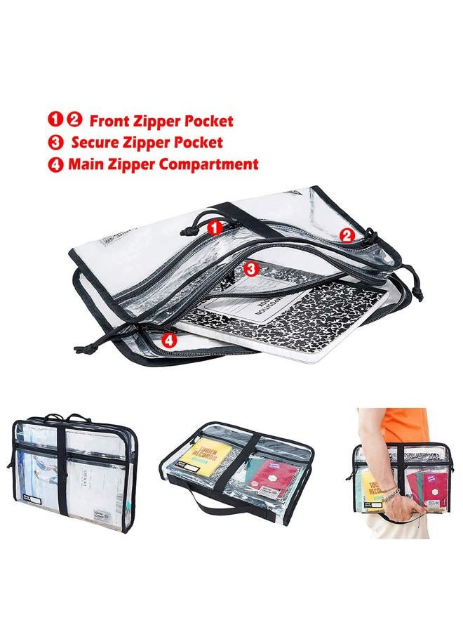RE ROUGH ENOUGH Clear Document Bag Pouch File Folders Organizer Art Portfolio Case Small for A4 Paper Notebook School Supplies for Teachers - Image 3
