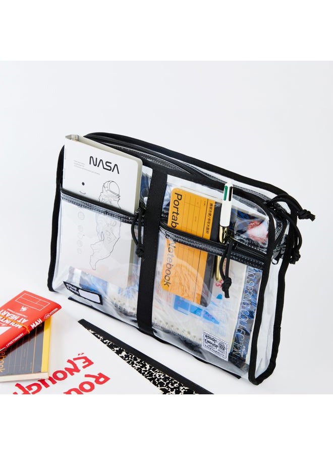 RE ROUGH ENOUGH Clear Document Bag Pouch File Folders Organizer Art Portfolio Case Small for A4 Paper Notebook School Supplies for Teachers - Image 5
