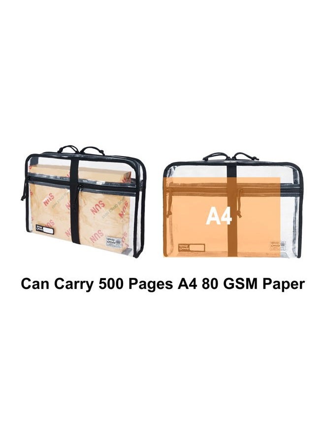 RE ROUGH ENOUGH Clear Document Bag Pouch File Folders Organizer Art Portfolio Case Small for A4 Paper Notebook School Supplies for Teachers - Image 4