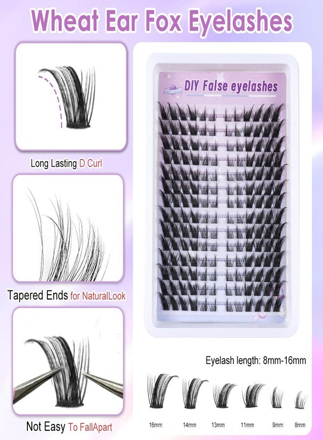 MAYCREATE® Cat Eyelash Clusters Varied Length Individual Eyelash Clusters Fluffy Winged Eyelashes False Eyelashes Non-sticky DIY Cat Party Makeup - Image 2
