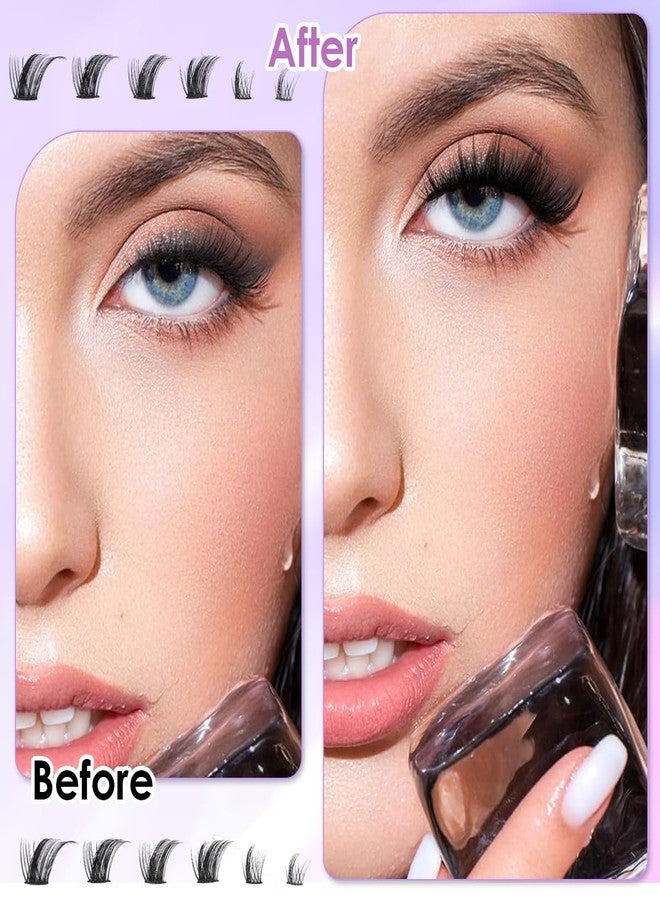 MAYCREATE® Cat Eyelash Clusters Varied Length Individual Eyelash Clusters Fluffy Winged Eyelashes False Eyelashes Non-sticky DIY Cat Party Makeup - Image 4