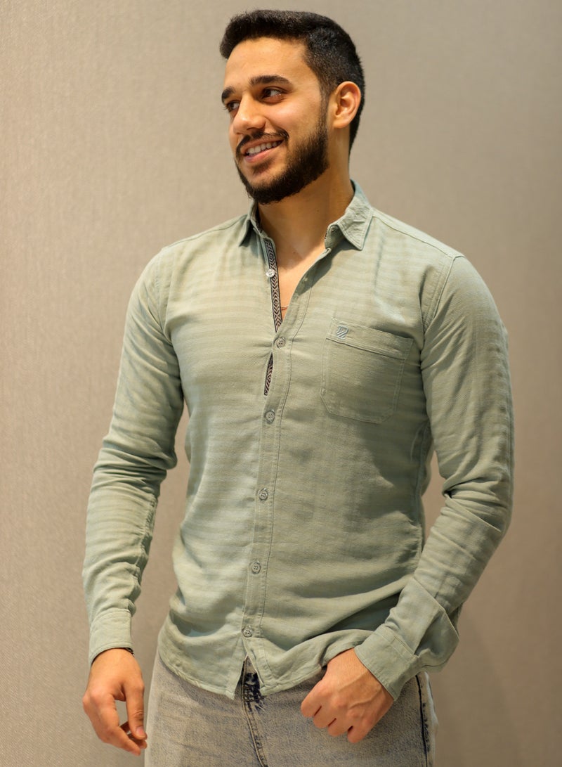 Levantino Patterned Men's Slim Fit Casual Shirt - Image 1