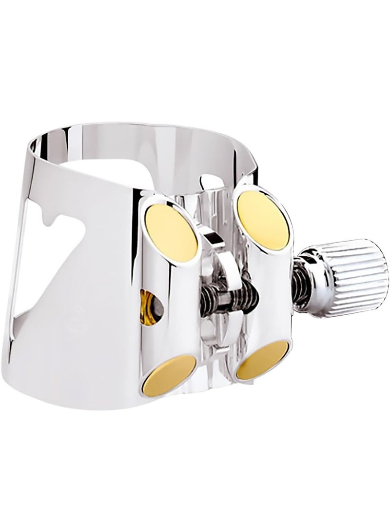 Vandoren Vandoren LC01P Optimum Ligature and Plastic Cap for Bb Clarinet Silver Plated with 3 Interchangeable Pressure Plates - Image 3