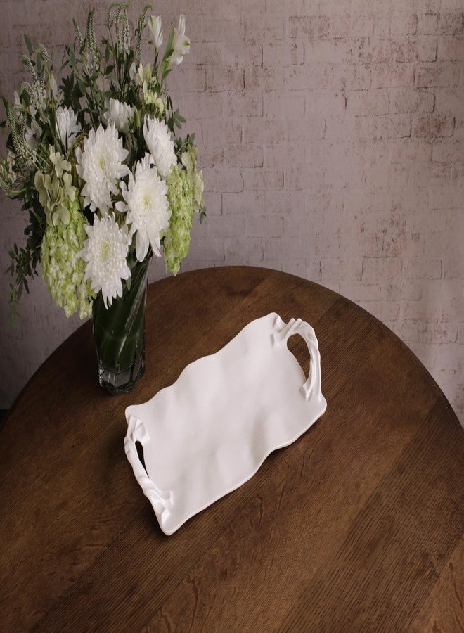 Beatriz Ball VIDA Sasha Long Rectangle Tray with Handles (White) - Image 2