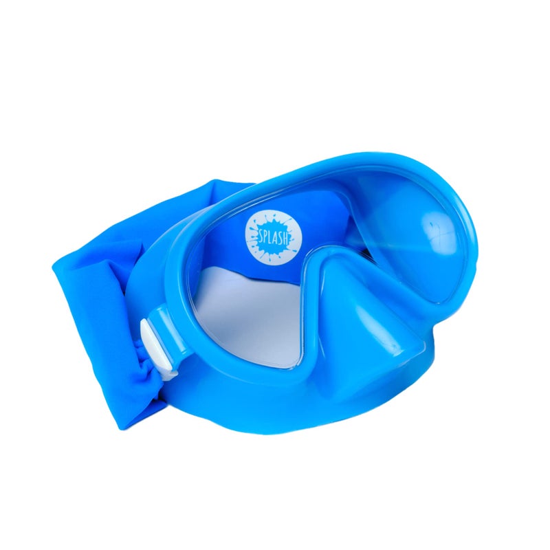 SPLASH PLACE Swim MASK with Fabric Strap - Royal | Fun, Fashionable, Comfortable - Kids Swim Goggles with Nose Cover - Image 1