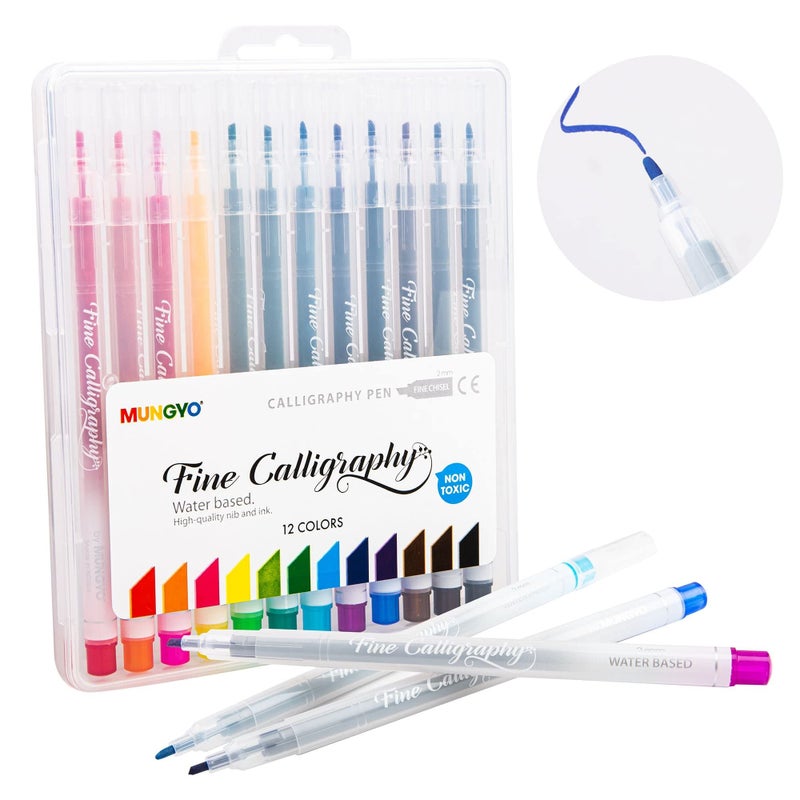 Mungyo Calligraphy pen set of 12 assorted colours - Image 5
