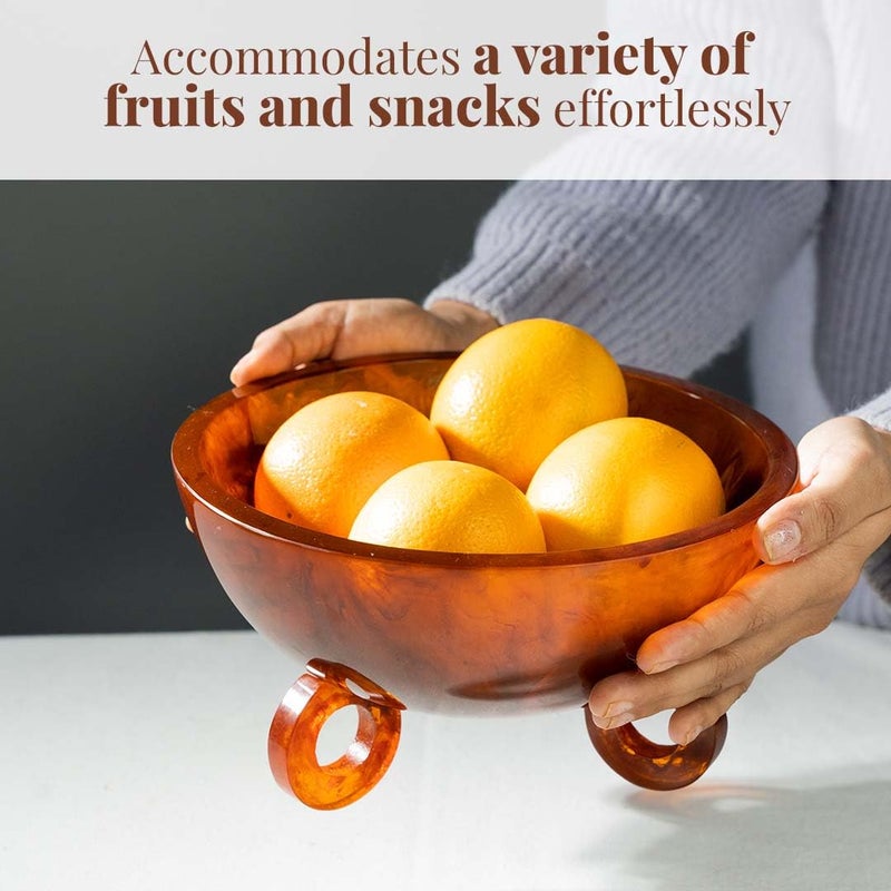 Folkulture Fruit Bowl for Kitchen Counter, 9" Resin Decorative Bowl for Fall Table Decor, Fall Centerpieces for Table, Fruit Basket for Fall Decor or Coffee Table DÃ©cor, Kitchen Counter DÃ©cor - Image 4