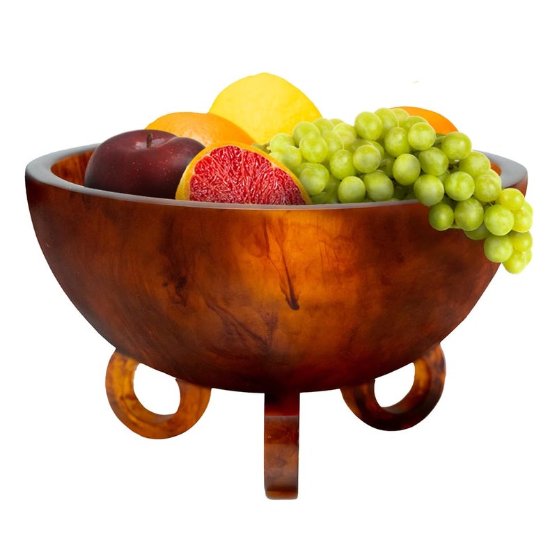 Folkulture Fruit Bowl for Kitchen Counter, 9" Resin Decorative Bowl for Fall Table Decor, Fall Centerpieces for Table, Fruit Basket for Fall Decor or Coffee Table DÃ©cor, Kitchen Counter DÃ©cor - Image 1