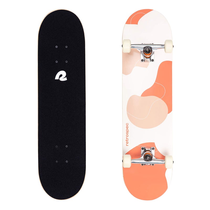 Retrospec Alameda Skateboard Complete | Canadian Maple Wood Deck w/ 5.5 Inch Aluminum Alloy Trucks for Commuting, Cruising, Carving & Downhill Riding - Image 1