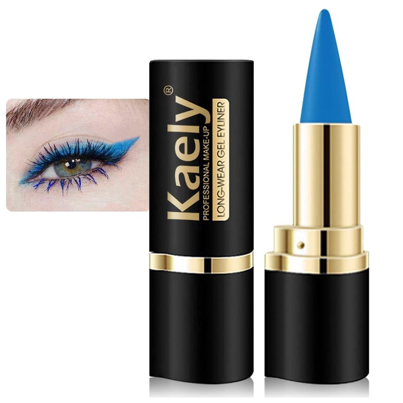 evpct 1Pcs Light Blue Gel Eyeliner Pencil Eye Black Face Paint Stick Makeup Set Waterproof Matte Cream Crayon Eyeliner Pencil Set Cat Eye Liners Eyeshadow Guide delineador de ojos contra el agua - Image 3