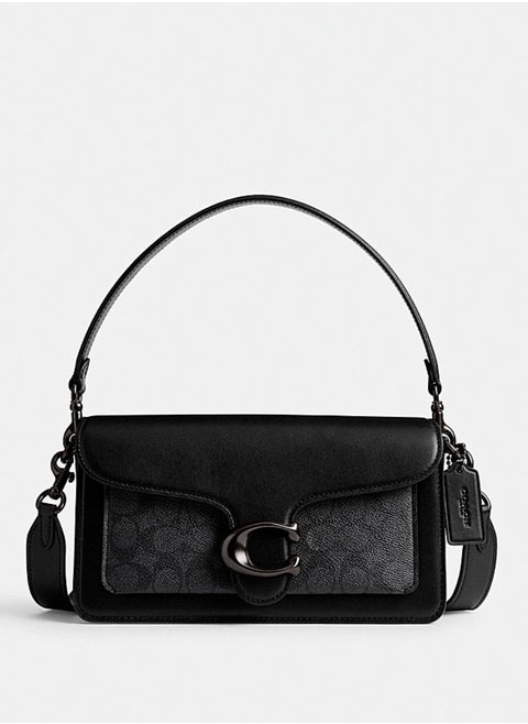 TABBY SHOULDER BAG & CROSSBODY BAG 26 IN SIGNATURE CANVAS-Black/Dark Grey