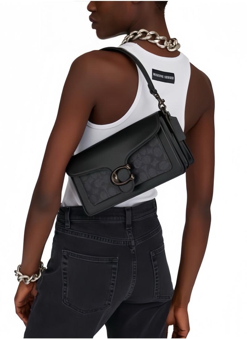 coachoutlet - TABBY SHOULDER BAG & CROSSBODY BAG 26 IN SIGNATURE CANVAS-Black/Dark Grey - Image 1