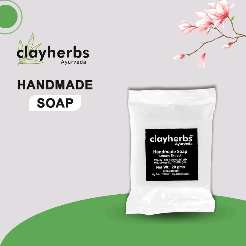 Clayherbs 20g Pack250 Hotel Travel Size Soap Bar Bulk  Mini Soap Bar Toiletries  Lemon Cleansing Soaps  Bath Amenities  Airbnb Vacation  Toiletries for Guest Bathroom - Image 4