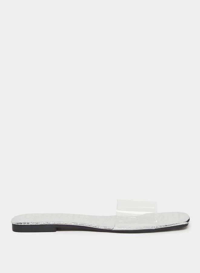 Take Two Take Two Transparent Vamp Flat Sandals
