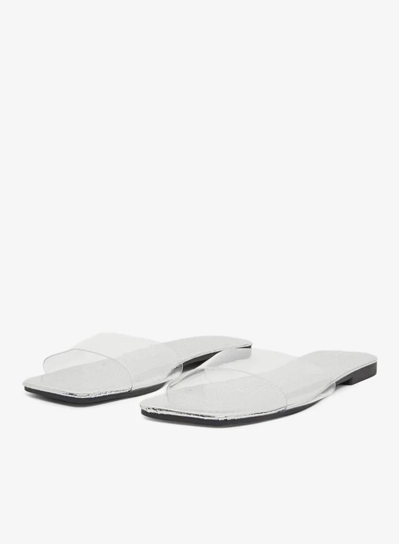 Take Two Transparent Vamp Flat Sandals