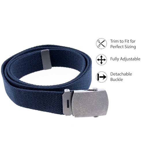 Thomas Bates Cargo Cotton Military Web Belt (Navy) - Image 3