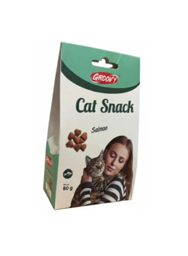 groovy cat snack treats for cat with salmon 80gm