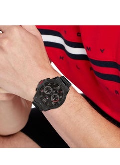 Tommy Hilfiger Plus Analogue Multifunction Quartz Watch for Men with Black Stainless Steel Bracelet - 1792030 46mm  - Image 4