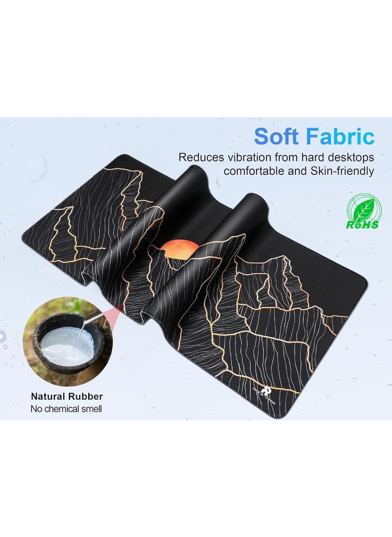 Rock Pow - Gaming Mouse Pad XL,Anti-Skid Mousepad Large Keyboard Mouse Pad Desk Mat with Stitched Edges 800x300mm - Image 1
