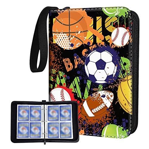Bebomne Card Binder Holder 480 Pockets with 60 Removable Sleeves Portable GameSports Trading Cards Binder Album Collector Organizer Protectors with ZipperWaterproof - Image 1