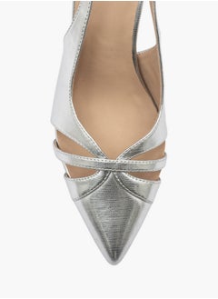 Flora Bella By Shoexpress Solid Slingback Shoes with Stiletto Heels  - Image 4