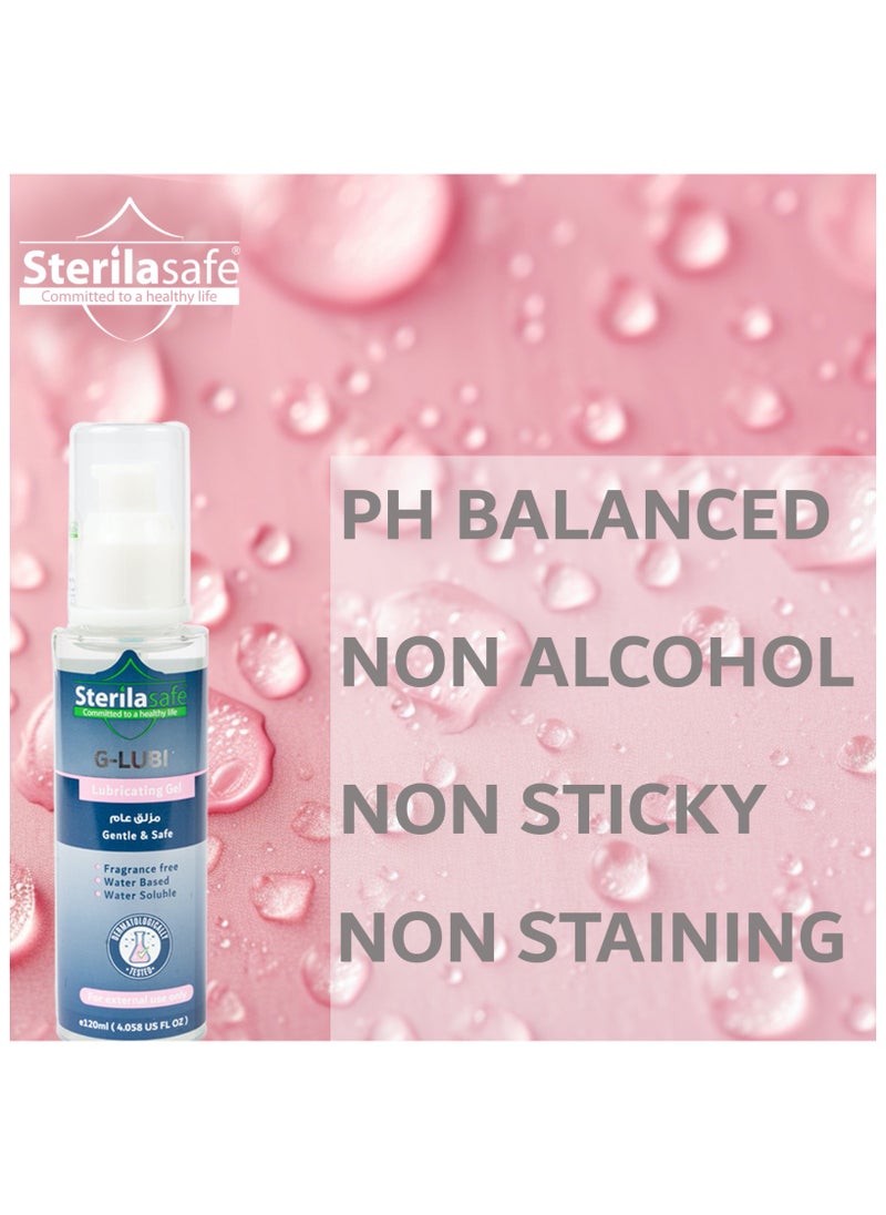 Sterilasafe Sterilasafe G-LUBI Lubricating Gel, Massage & Play 2 in 1, Massage Gel and Personal Lubricant, Feel Lube, Intimate Seductive Lube, Condom Friendly, Water-based, For Men and Women, 120 ML  - Image 3