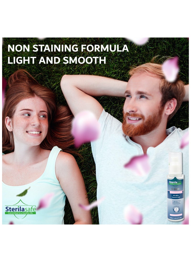 Sterilasafe Sterilasafe G-LUBI Lubricating Gel, Massage & Play 2 in 1, Massage Gel and Personal Lubricant, Feel Lube, Intimate Seductive Lube, Condom Friendly, Water-based, For Men and Women, 120 ML  - Image 5
