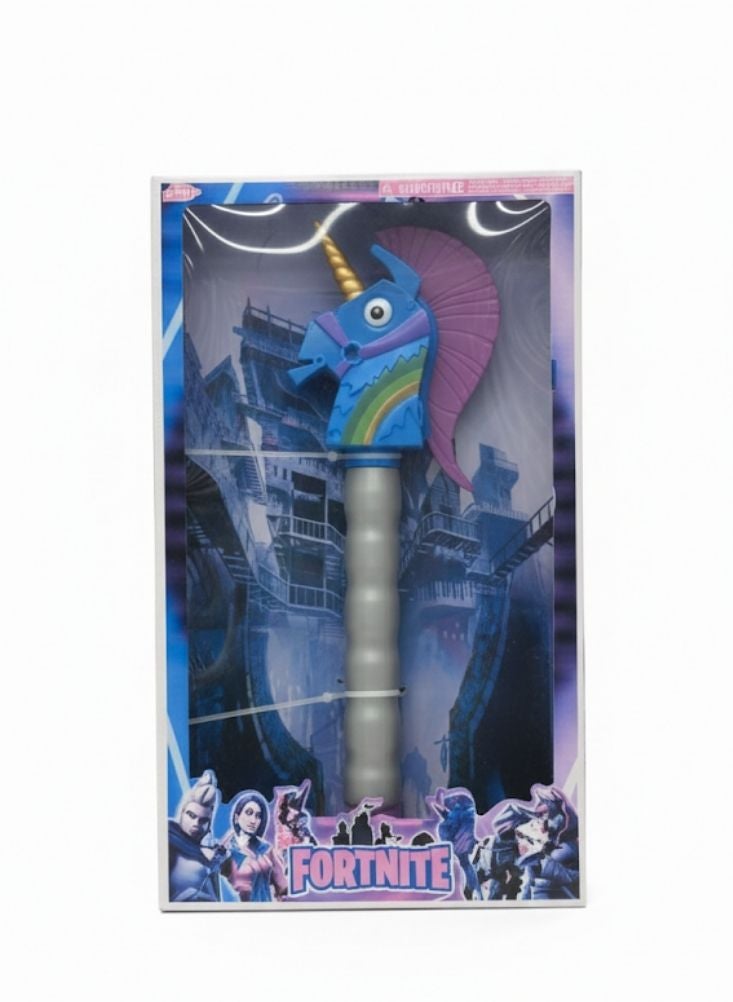 بريميم لعبة فأس لاما الغنائم من فورتنايت – لعبة مطرقة وحيد القرن باللونين الأزرق والبنفسجي، لعبة قابلة للتجميع للأطفال ومحبي فورتنايت - Image 1