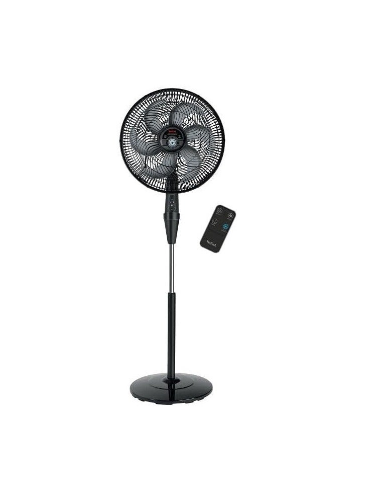 Tefal  Stand Fan, 16 Inch, 3 Speeds, With Remote Control, Silence Force and Anti-Mosquito Repellent VG4135EE 75 W VG4135EE Black - Image 1